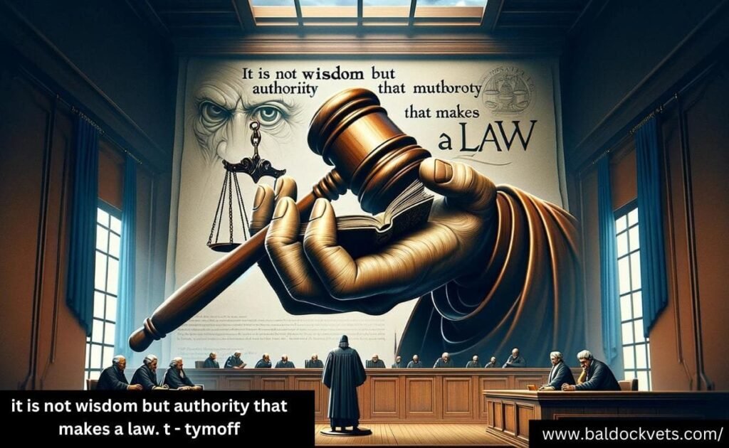it is not wisdom but authority that makes a law. t - tymoff
