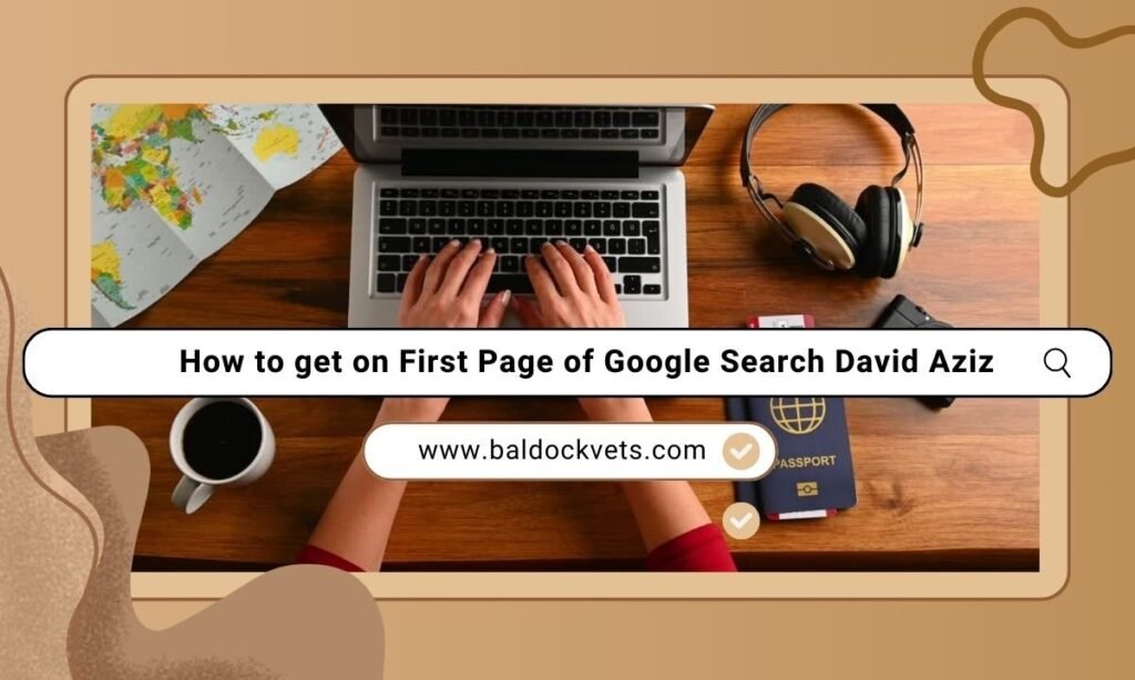 How to get on First Page of Google Search David Aziz